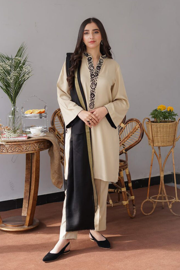 AISLING 3PC Dhanak suit with Pashmina Shawll