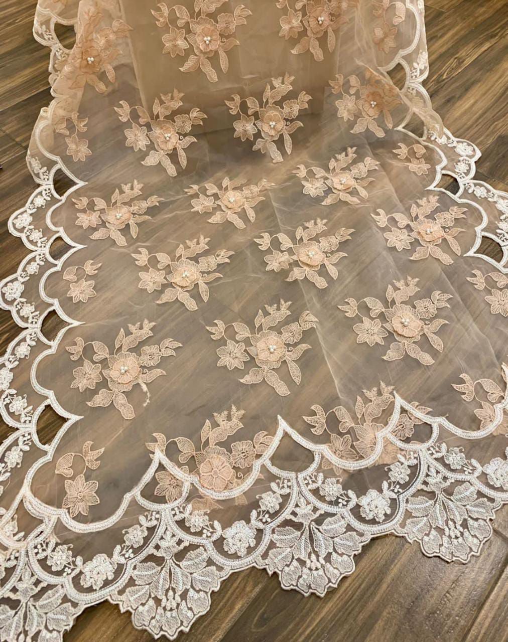 MARIA B Fabric ORGANZA Fully Heavy Embroidered Spengle Hand Work