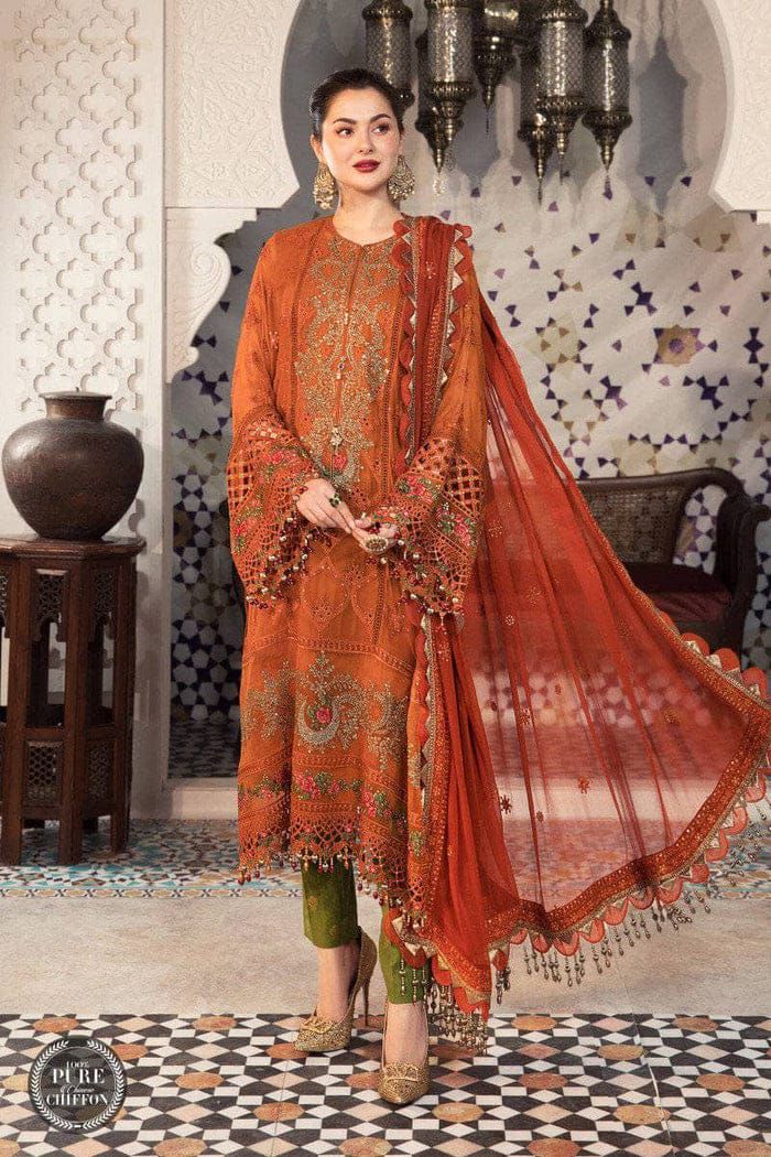 Haniya Aamir Fabric: Pure Chiffon  Fully Embroidered Chikankari Front