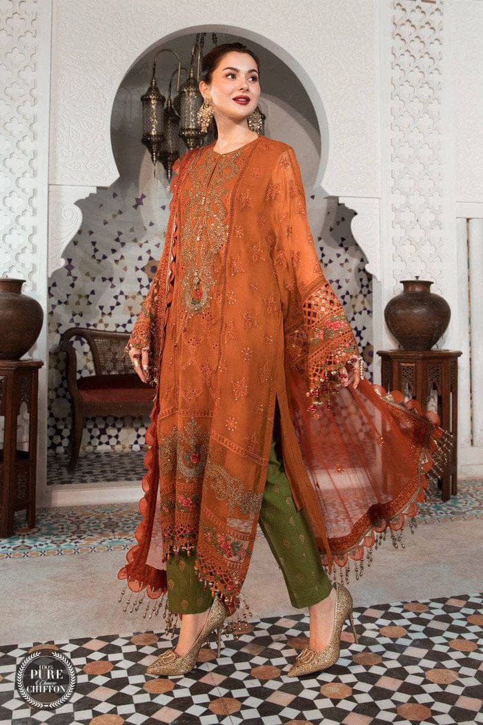 Haniya Aamir Fabric: Pure Chiffon  Fully Embroidered Chikankari Front