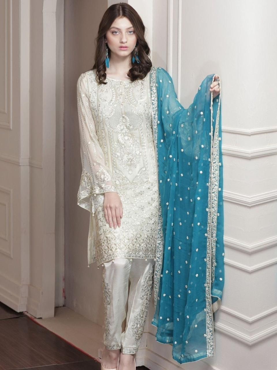 MARYAM & MARIA full chiffon embroidery hand work