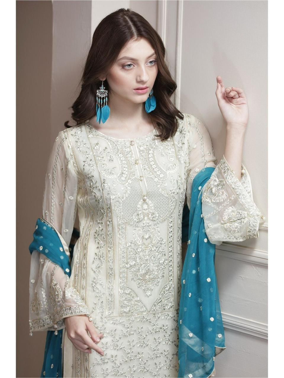 MARYAM & MARIA full chiffon embroidery hand work