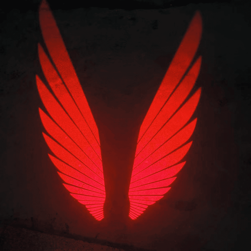 Angel Wing LED Lamp Lights For All Bikes And Cars Road Refit White,Blue,Red